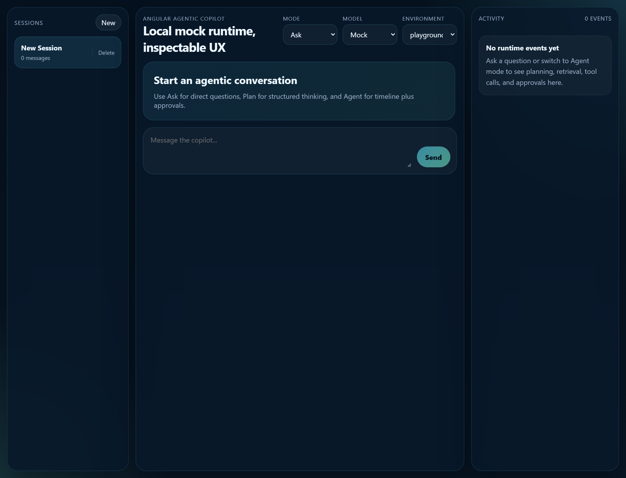 Angular Agentic Copilot real local screenshot
